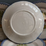 Set of 6 flat plates in faience of St Clément
