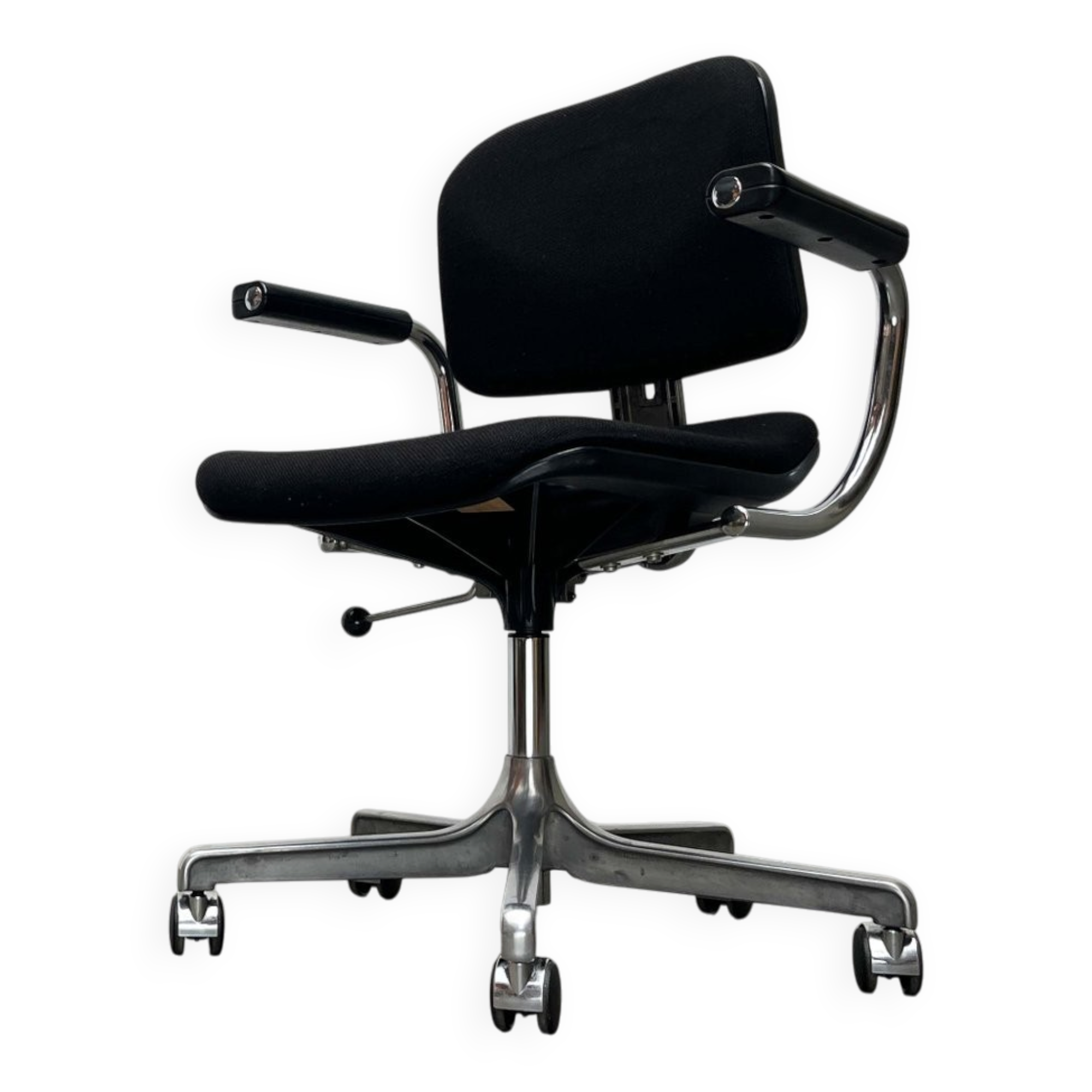 Vintage swivel office chair German model Eurochair 5600 by Fritz Makiol for Girsberger, 1970s.
