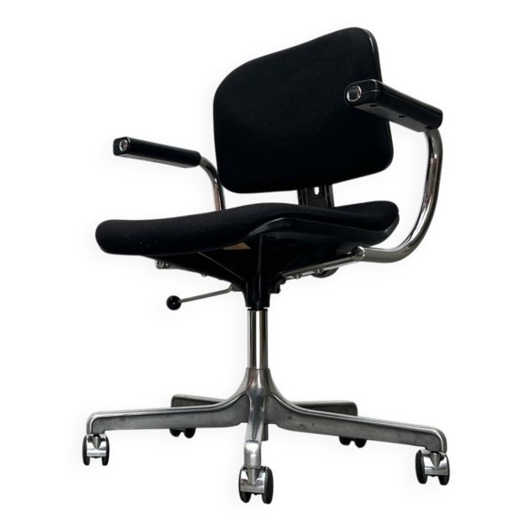 Chaise pivotante de bureau Vintage modèle allemand Eurochair 5600 par Fritz Makiol pour Girsberger, années 1970