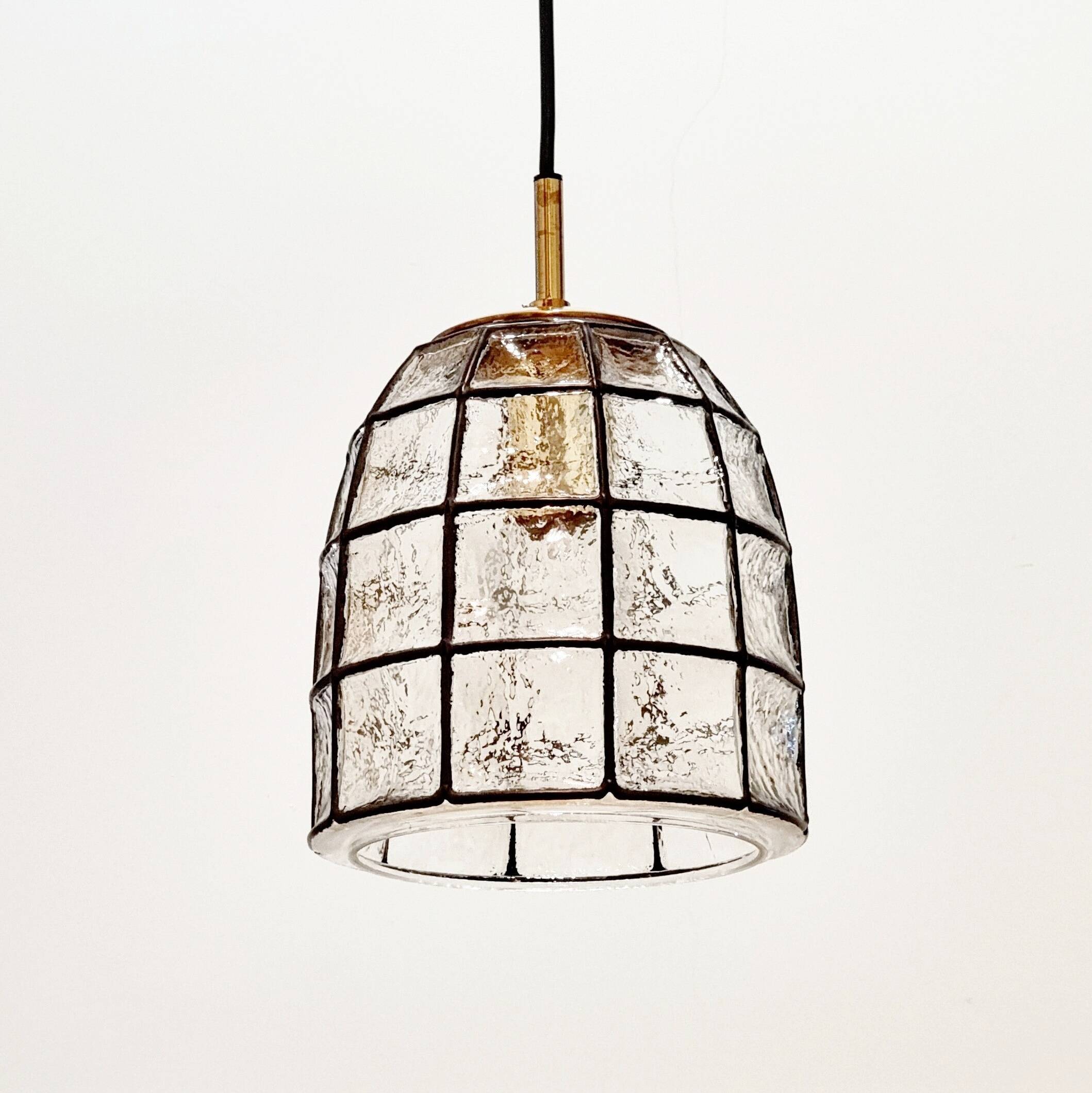 Mid-Century Glass Ceiling Light/Pendant from Limburg, Germany, 1960s