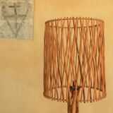 Vintage rattan floor lamp