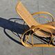 Paire de chaises longues XXL Mid Century Modern en bambou et rotin
