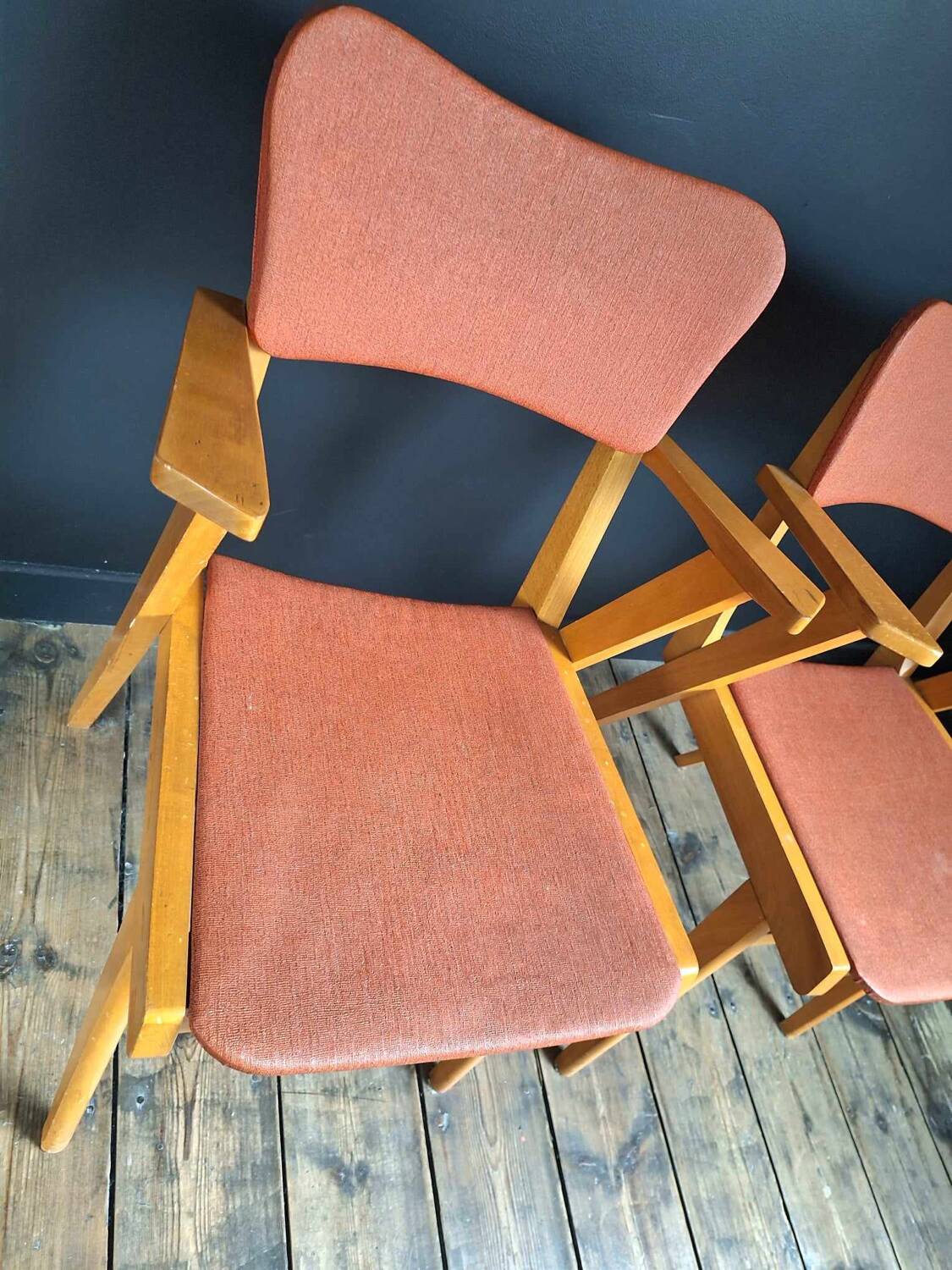 Pair of vintage bridge armchairs