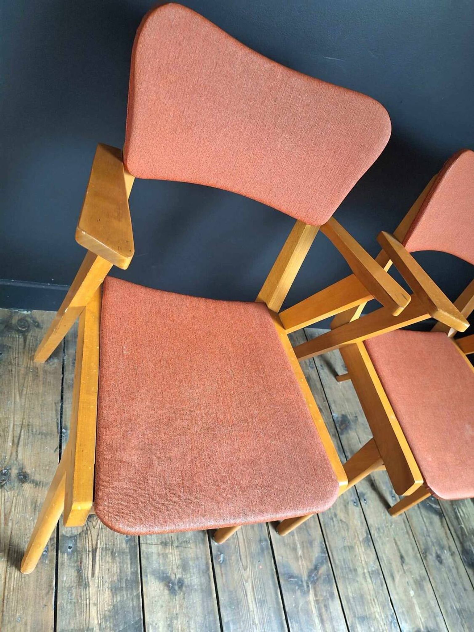 Pair of vintage bridge armchairs