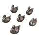 Set of 6 vintage placeholders in the shape of swans