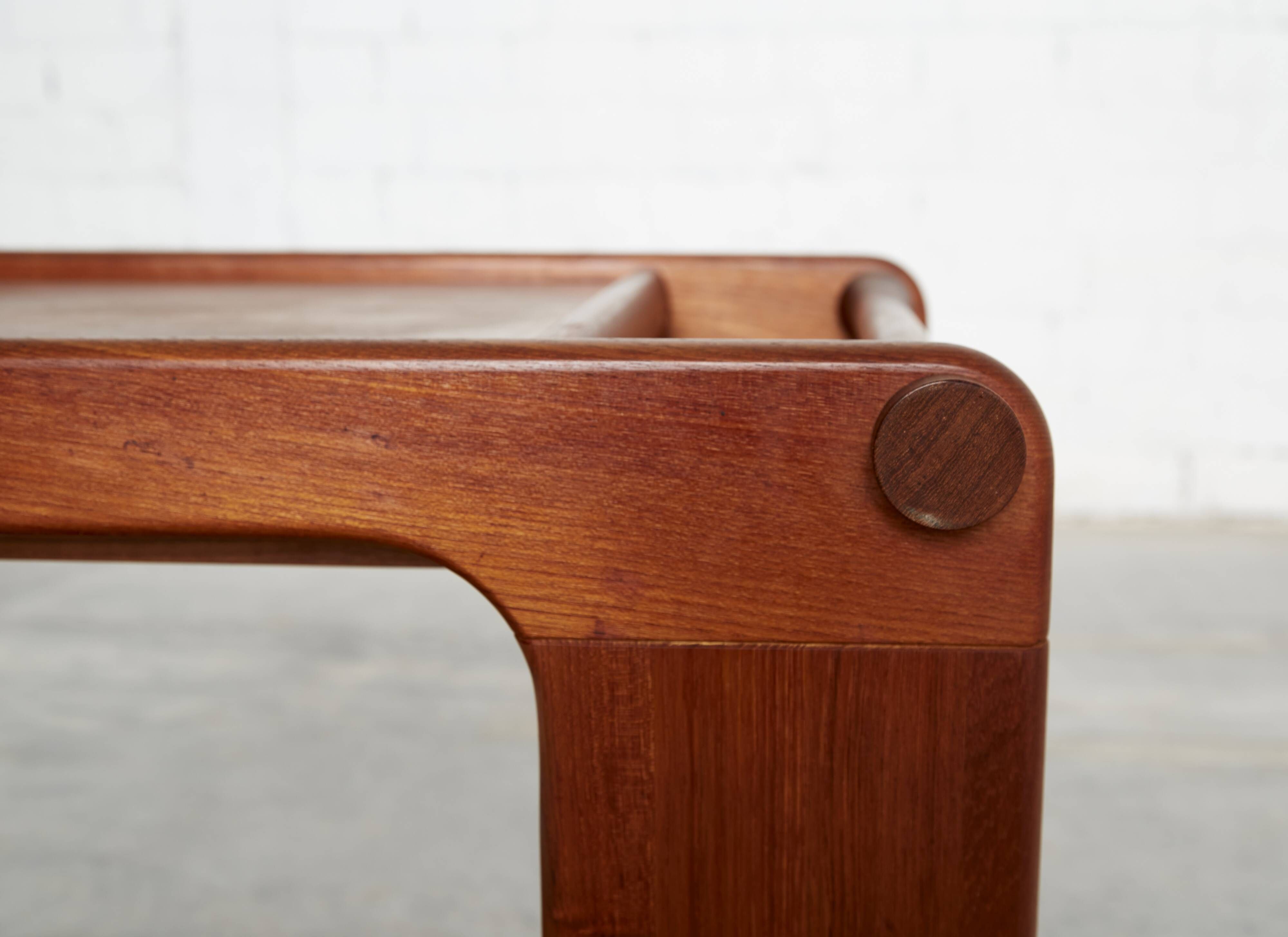 Mid-Cenntury C-Shaped Bar Trolley in Teak by K.T. Møbler