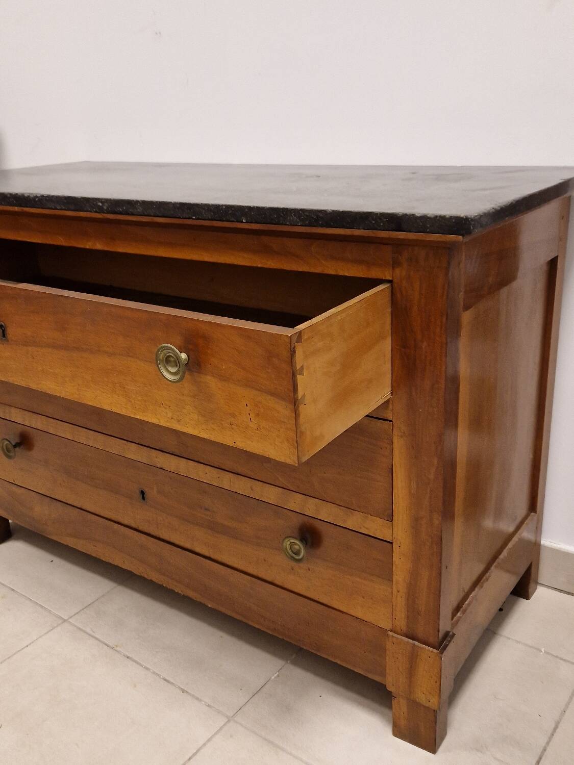 19th century walnut chest of drawers