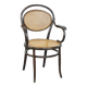 Chaise de bistrot au design vintage en bois courbé, très charmante et élégante, avec accoudoirs confortables
