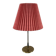 Lampe de table en laiton avec abat-jour plié années 1950