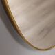 large 1960s vintage wall mirror in golden brass italian design