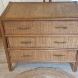 Rattan chest of drawers