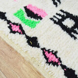 Handmade tribal berber carpet 263 x 152 cm