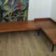 Daybed bench sofa angle teak and Scandinavian rosewood