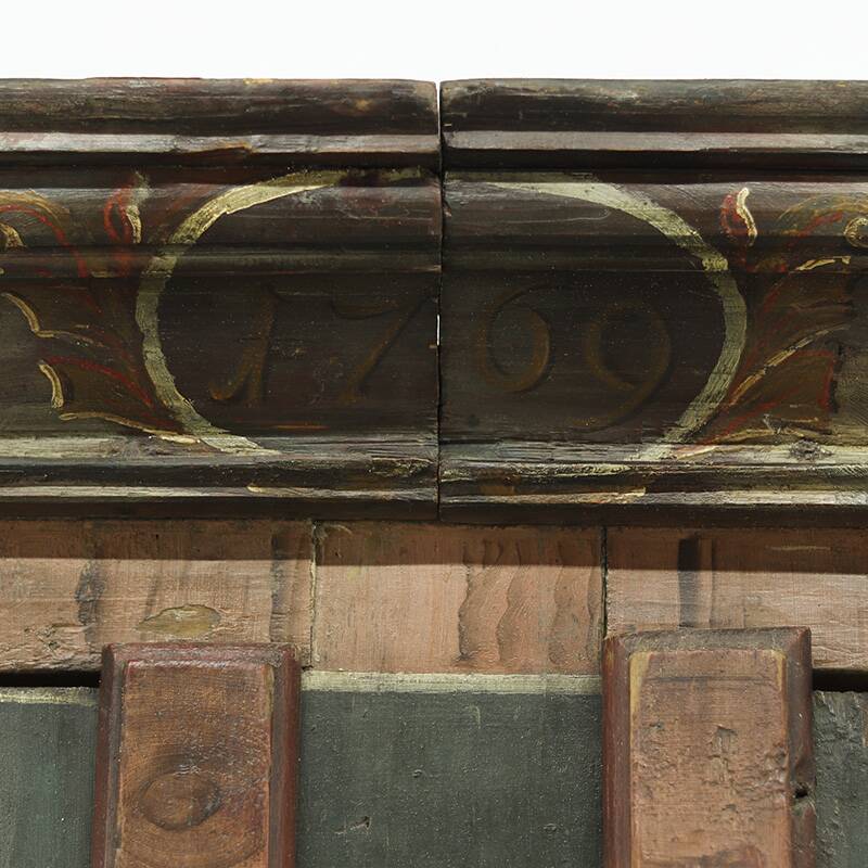 Folk art painted bridal wardrobe