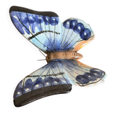 Papillon bleu à accrocher en céramique