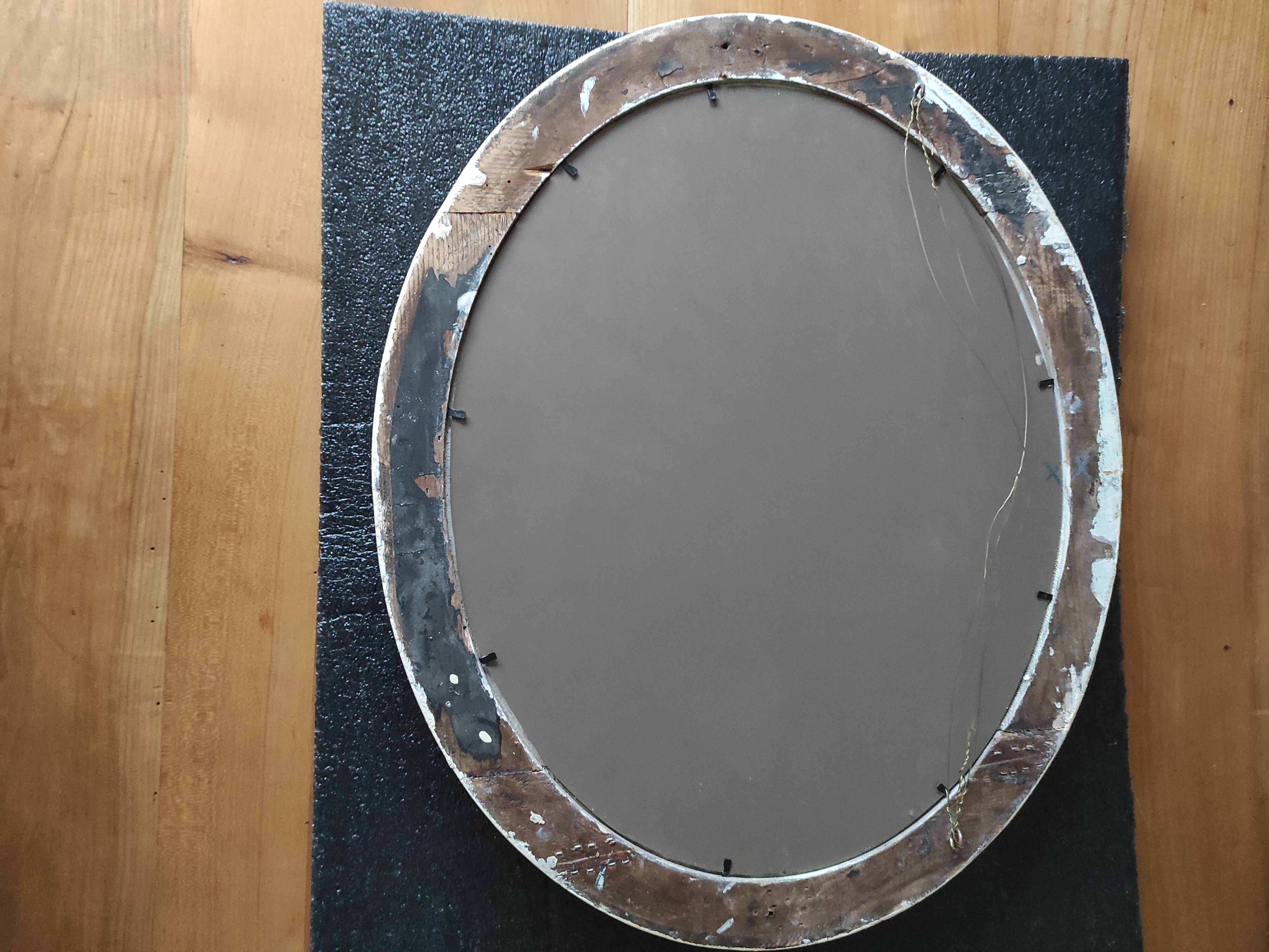 Antique mirror with roses