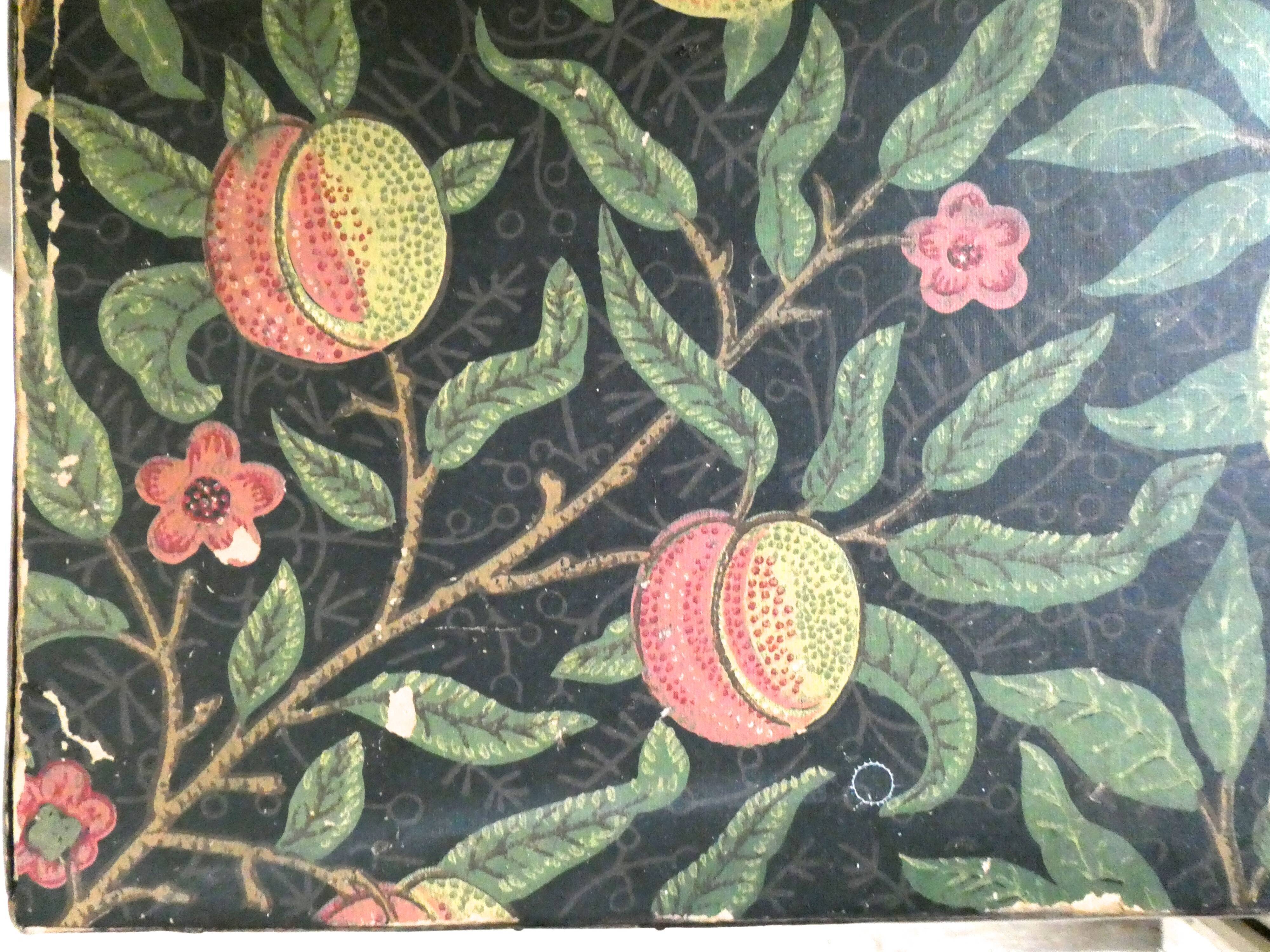 Side table, pedestal and blackened rattan, 1900 era