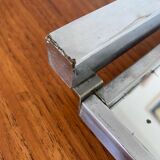 Antique rectangular tray in silver and mirror color