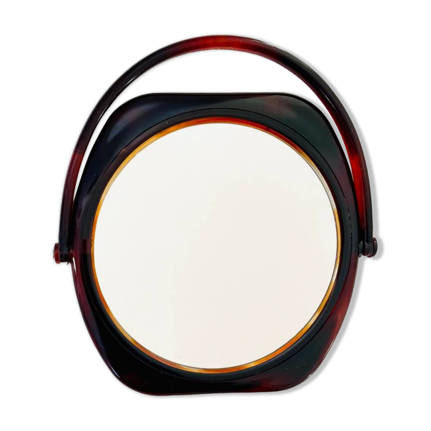 Vintage 70s tortoiseshell plastic mirror