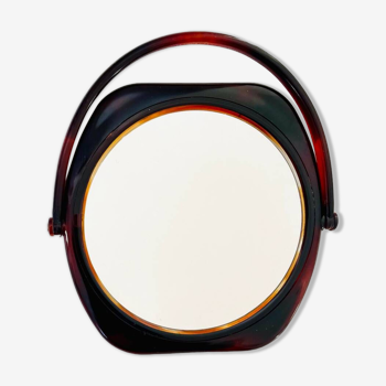 Miroir vintage années 70 plastique couleur écaille