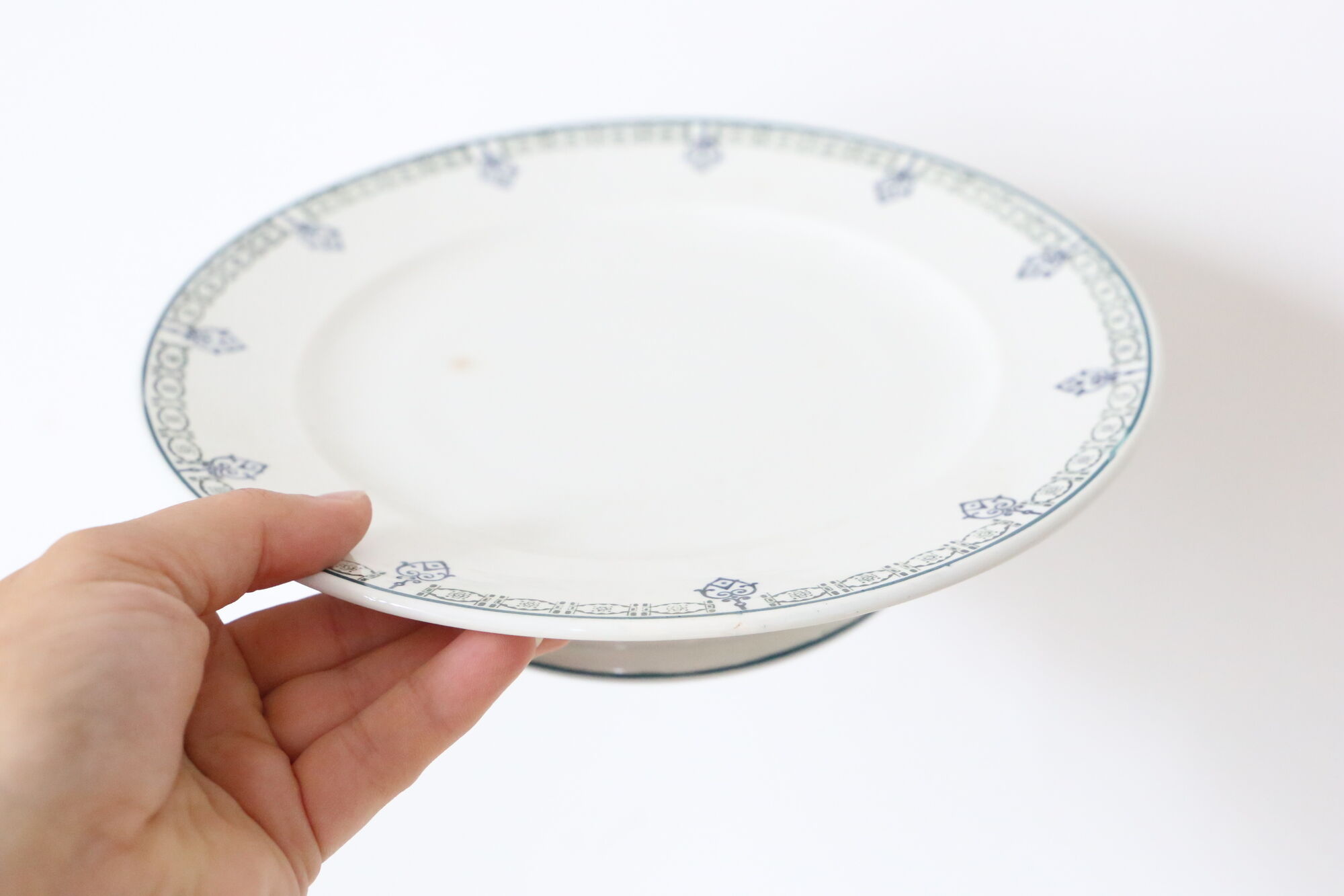 Dish on pedestal, iron earth, French manufacture, early twentieth century Copy