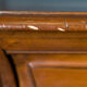 Walnut chest of drawers Louis XV style 3 drawers Bronze handles Mid-twentieth