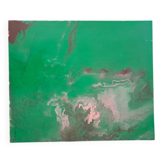 Contemporary monochrome green painting