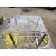 Table basse vintage chrome et plastique transparent
