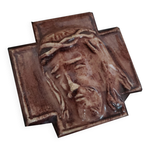 Croix du christ ceramique accolay