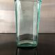Square-based glass vase