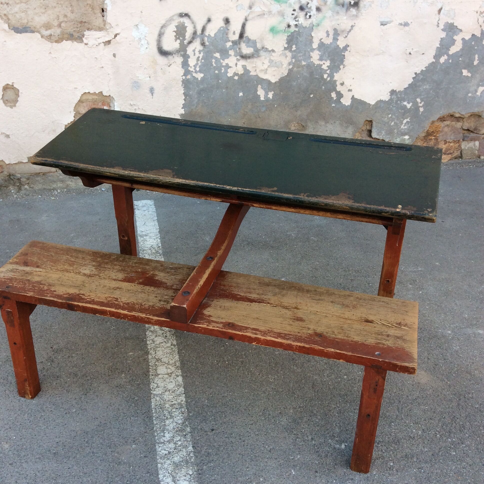 vintage desk mid-century Schoolboy's office