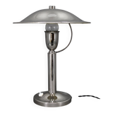 1930s Czech Art Deco nickel table lamp