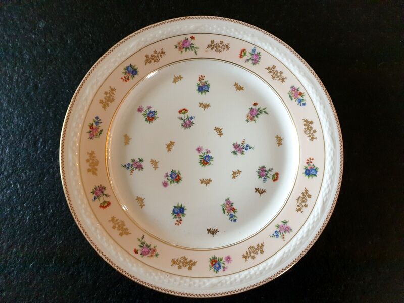 Round dish Raynaud & Cie Limoges porcelain