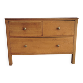 Petite commode anglaise chêne 3 tiroirs