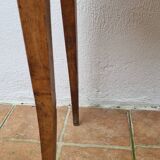 Table de chevet ancienne en bois, poignées latérales ajourées, fin XIXe