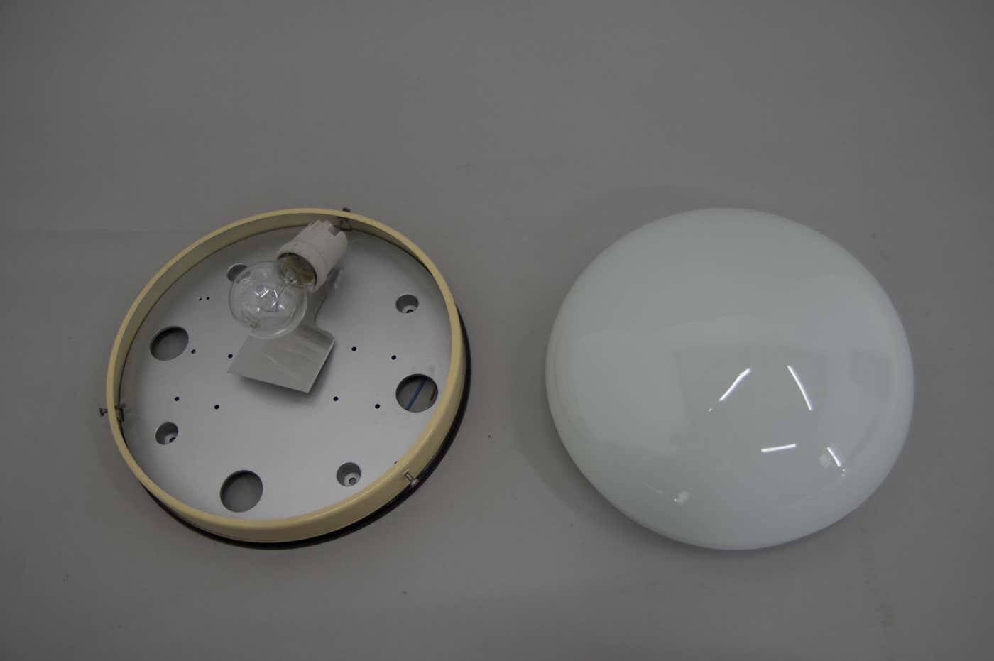 Bauhaus flush mounts or wall lamps, 1940, restored