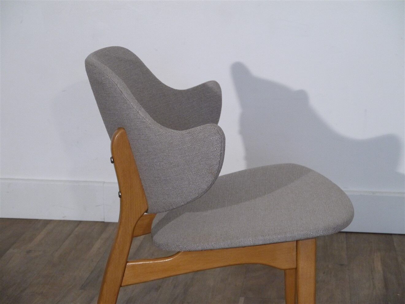 Vintage Scandinavian wooden armchair 1960