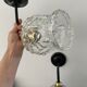 Pair of vintage electrified to nine-piece chiseled glass wall lamps