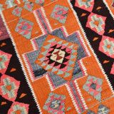 Pink Vintage Kilim Runner Rug, 95x325Cm