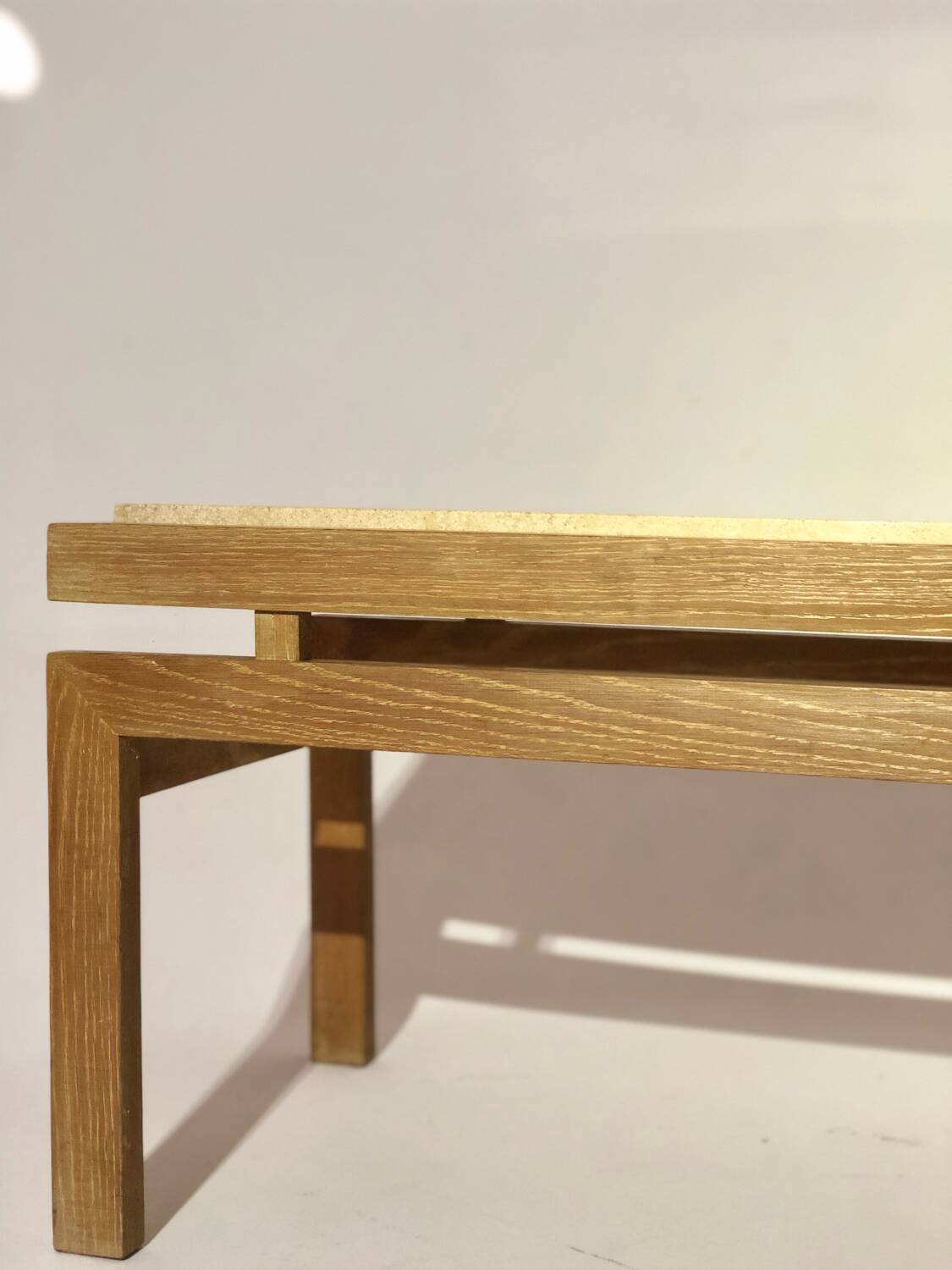Travertine coffee table
