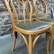 6 vintage 80s Baumann style bistro chairs in leather