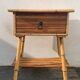 Vintage rattan and bamboo bedside table