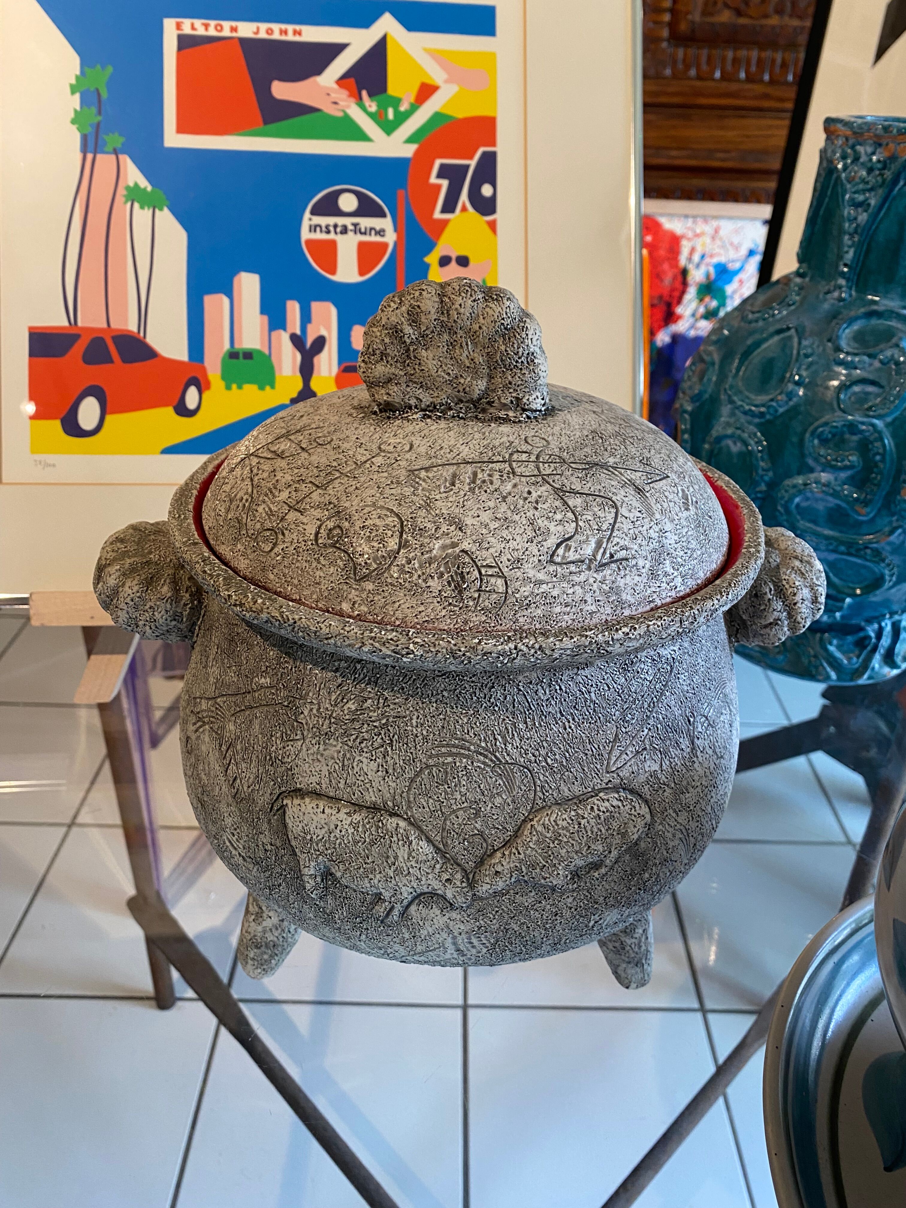 Ceramic tureen signed Triay Vallauris