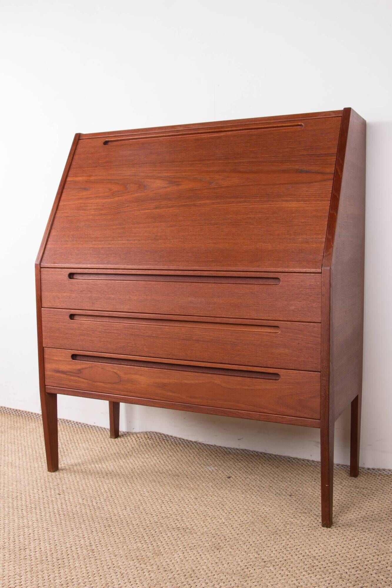Danish Teak Secretary Desk by Kai Kristiansen for HJN Mobler 1960.