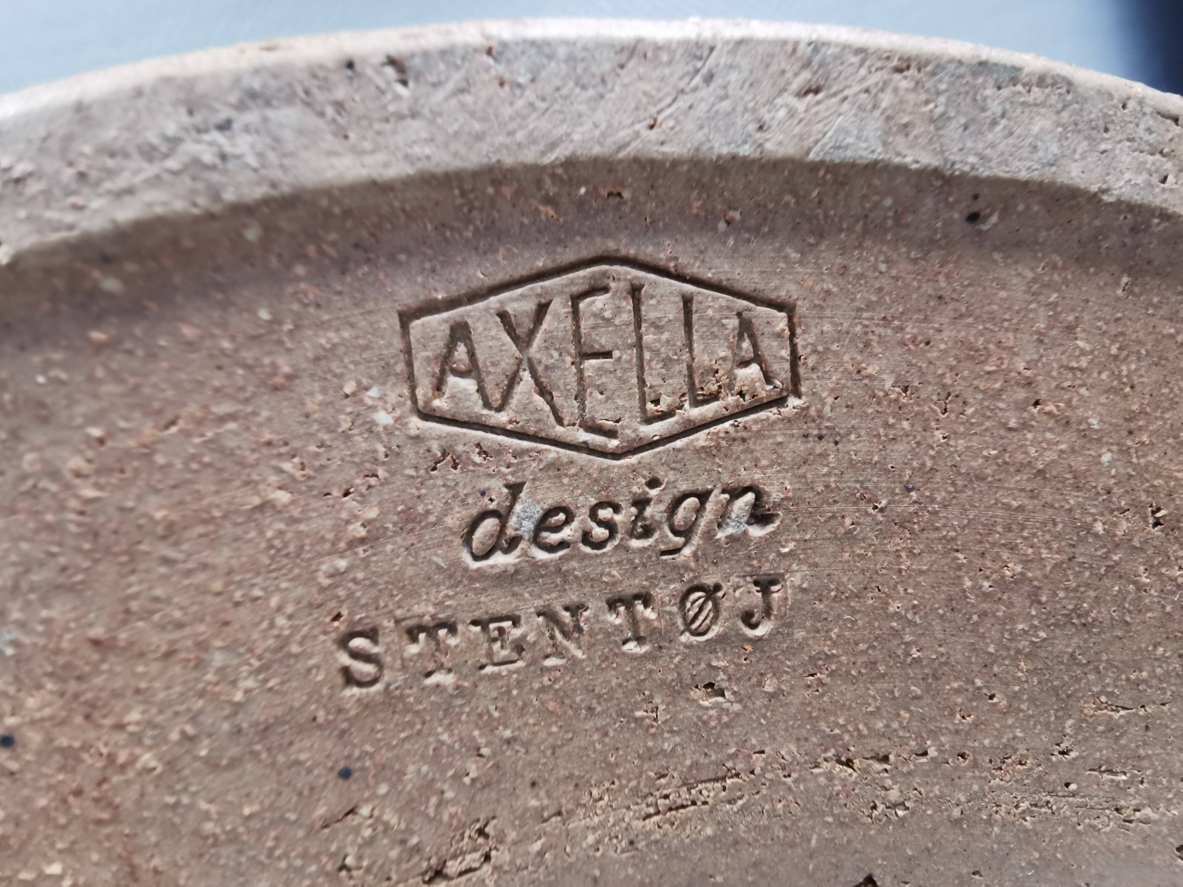 ceramic dish by Axel Larsen for his own company Axella Denmark 1970s.