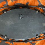 Mirror or centerpiece wrought iron Art Deco signed.