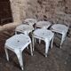 Set of 6 French industrial stools by Multipl’s – 1930s
