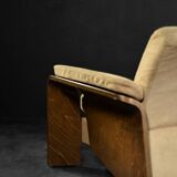 Mid-century norwegian modern two-seater sofa stressless pegasus low back loveseat from ekornes