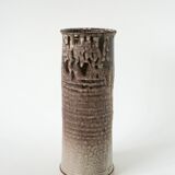 Large ceramic vase, Fat Lava, brown and white.