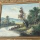 **Waterfront Landscape Painting – Country Scene by H. Vedel